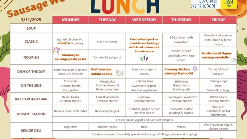 School Lunch Menu Nov 3