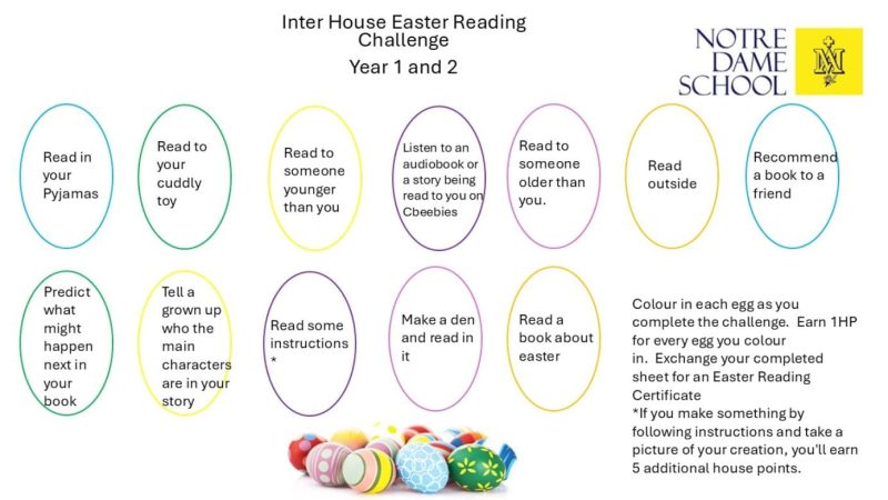 Prep inter House Easter Reading Challenge